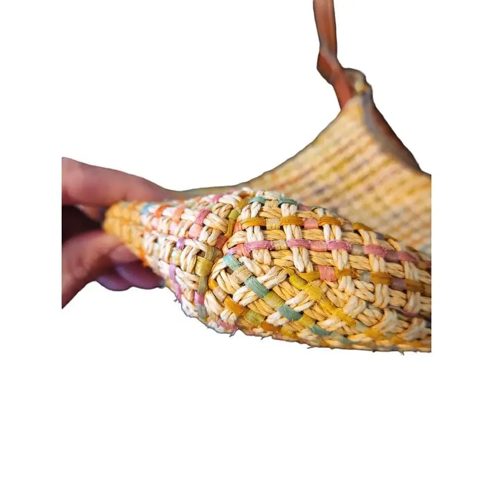 Fossil woven jute crossbody shoulder bag boho summer‎